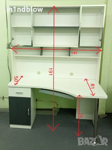 Бяло ъглово бюро, снимка 2 - Бюра - 54239249