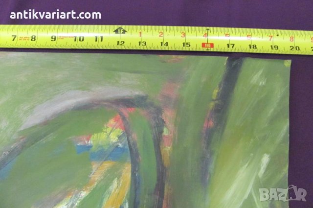 Стара Картина Беширов акрилни бои, подписана, снимка 8 - Картини - 31822201