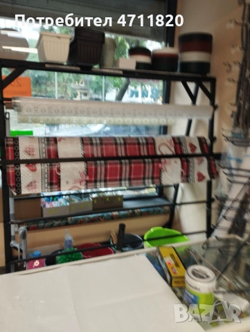 Стойка за мушама, стелажи, табли за стелаж, перфориран гръб, мострена решетка