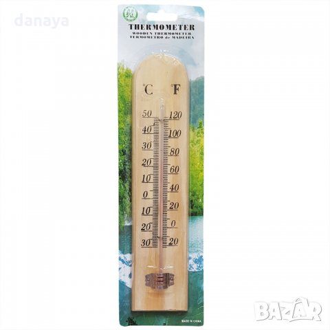1539 Дървен стаен термометър 
