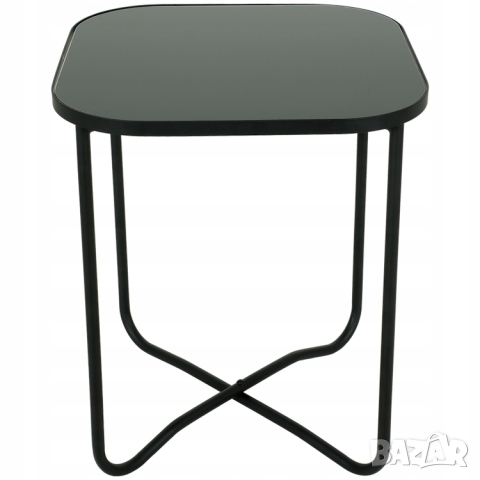  Помощна стилна стъклена масичка, снимка 2 - Маси - 44657662