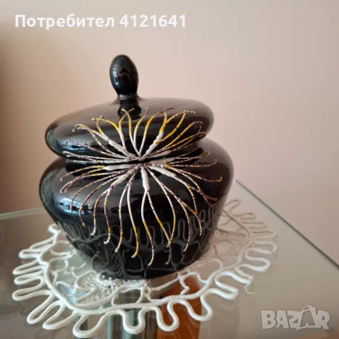 Стъклена бонбониера - уникат, снимка 2 - Други ценни предмети - 47634322