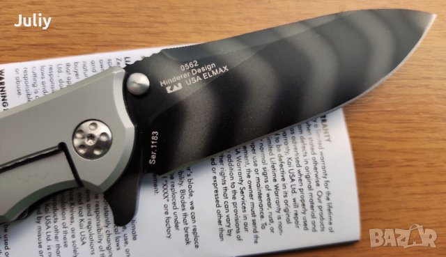 Сгъваем нож Zero Tolerance ZT0562TS Hinderer /Tiger Stripe/, снимка 10 - Ножове - 37180090