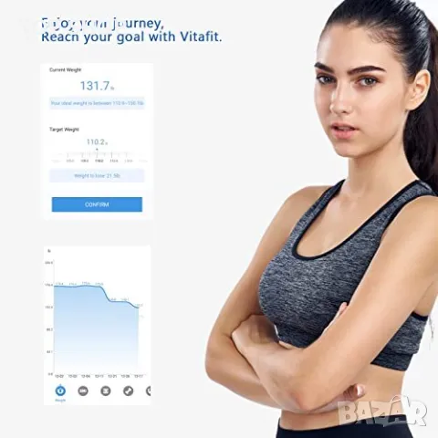 Нов смарт кантар Анализатор на тялото Везна за претегляне Здраве Диета, снимка 7 - Тримери - 49309128