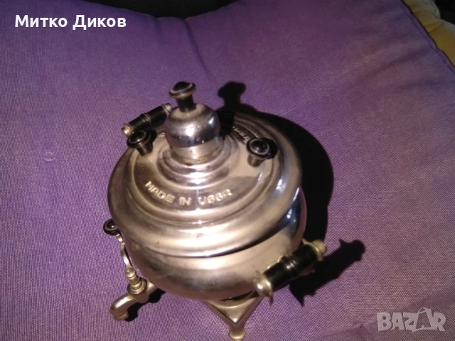 	Самовар от соца СССР Н-133мм и фи 75мм декоративен миниатюрен за украса, снимка 3 - Други - 51080206