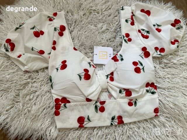 Топ топ топ 🍒Дамски комплект с черешки🍒 
