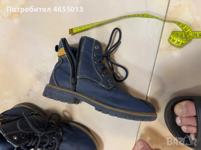 ПОДАРЯВАМ - Детски тъмно сини боти Номер-32 Стелка - 21см., снимка 5 - Детски боти и ботуши - 52476417