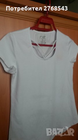 Дамска блуза НОВА с декоративно деколте , снимка 3 - Тениски - 29678192