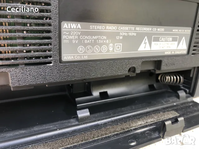 AIWA CS-W220  Работещ с много хубав звук(видео)-запазен радиокасетофон!, снимка 9 - Радиокасетофони, транзистори - 55894406