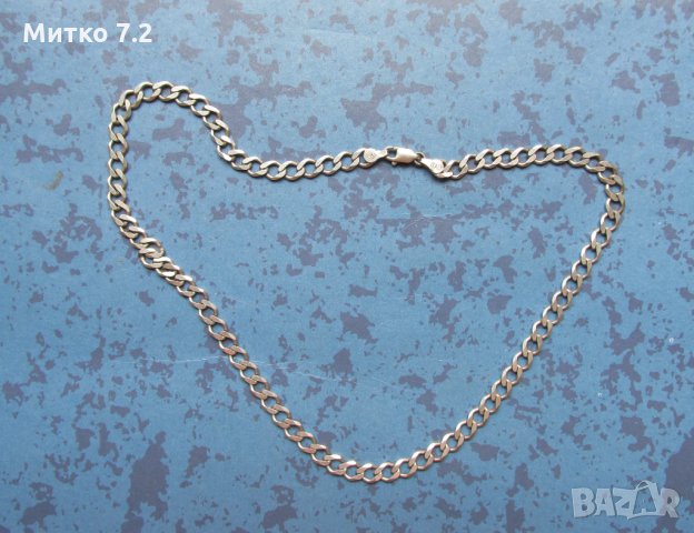 сребърен ланец - 8, снимка 2 - Колиета, медальони, синджири - 31601442