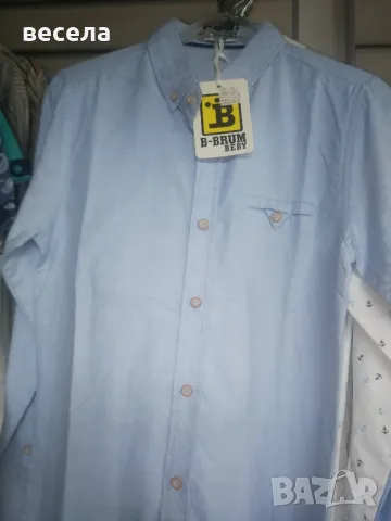 детска риза светло син цвят, спортно елегантна. , снимка 1