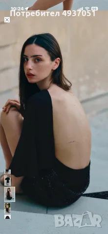 Черна рокля Zara , снимка 3 - Рокли - 56461945