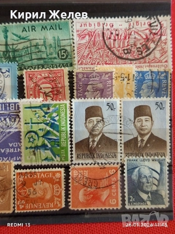 Стари пощенски марки от цял свят смесени ФРАНЦИЯ, АМЕРИКА ИНДОНЕЗИЯ за КОЛЕКЦИЯ 51956, снимка 3 - Филателия - 53229127