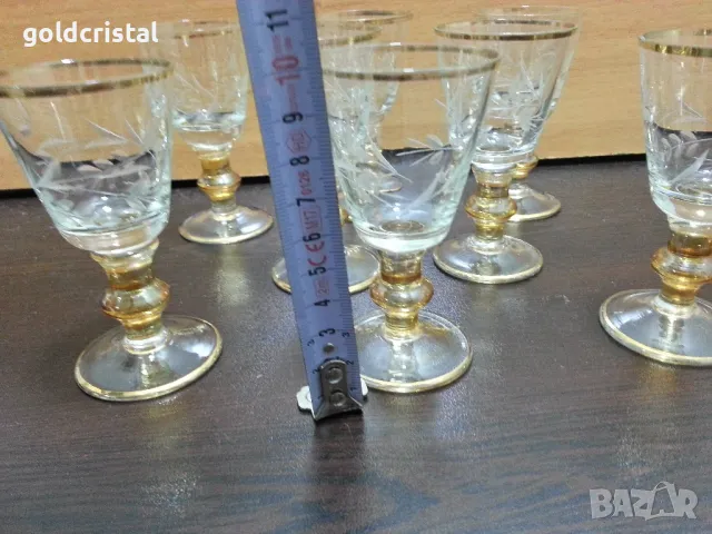 ретро стъклени чаши , снимка 3 - Антикварни и старинни предмети - 49029623