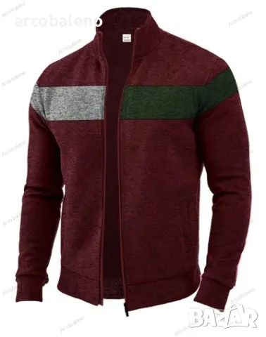 Мъжки ежедневен суичър с дълъг ръкав и цип, 4цвята , снимка 8 - Суичъри - 48942005