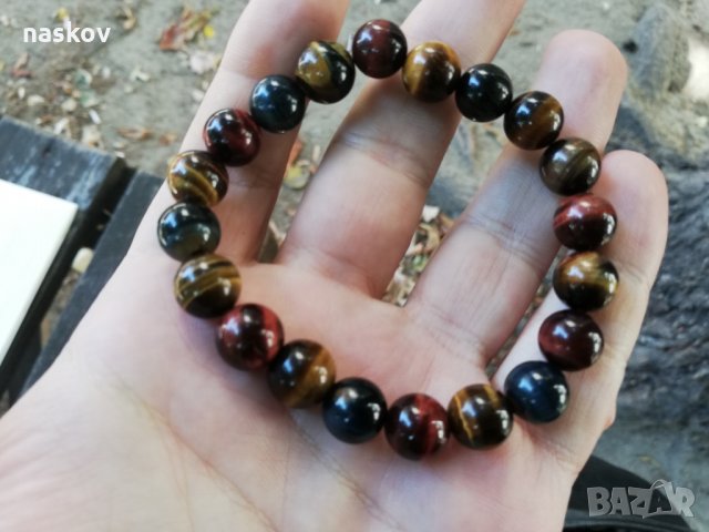 Гривни от Тигрово око, Амазонит, Везувианит, Опушен Кварц, снимка 4 - Гривни - 30071790