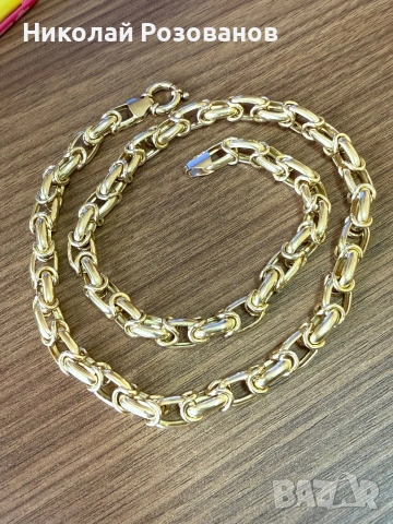 Мъжки златен ланец, снимка 3 - Колиета, медальони, синджири - 54186581