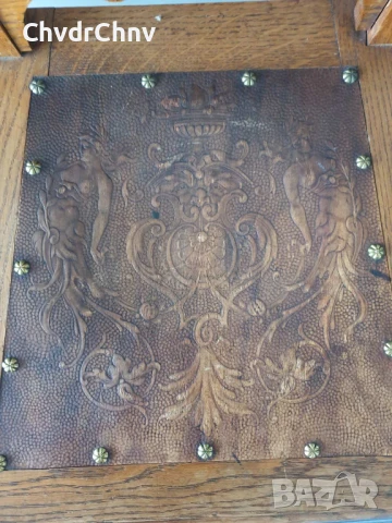 115см дърворезба/2бр чифт стари ретро дървени столове с релефни седалки, снимка 10 - Столове - 50727413