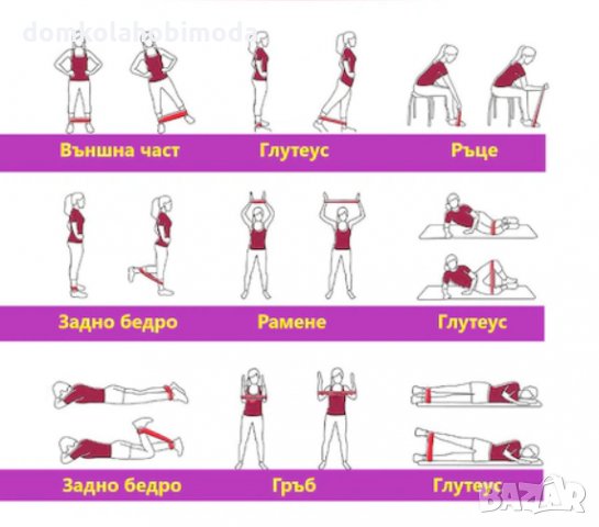 Ластик за тренировка 60 сантиметра, С различно съпротивление , снимка 8 - Фитнес уреди - 31246148