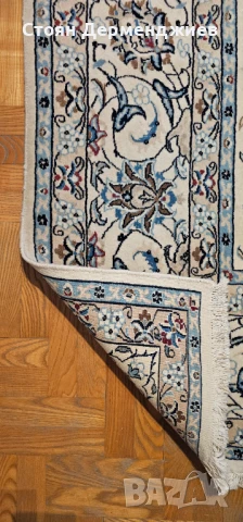 Оригинален персийски килим Наин, снимка 8 - Килими - 50567744
