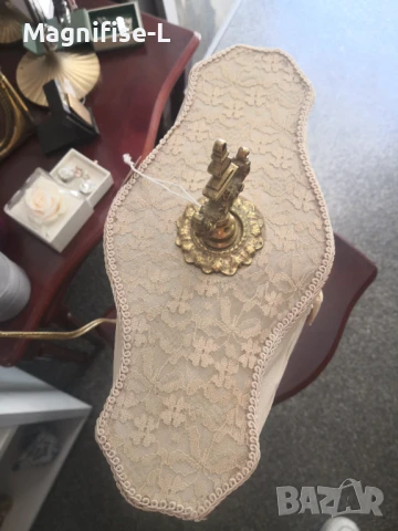 Настолна лампа месинг , снимка 3 - Антикварни и старинни предмети - 50455962