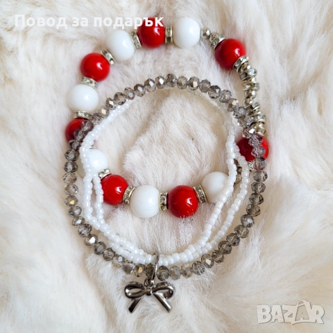 Сет гривни с елементи от неръждаема стомана , снимка 3 - Гривни - 54192691