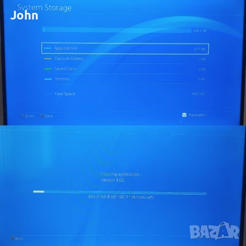 PS 4 slim 500 гб + Джойстик + Mortal Kombat 11 + Кабели | Почистена | PS4 , снимка 4 - PlayStation конзоли - 50968175