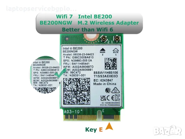 Wifi 7 Intel BE200NGW WiFi Card Intel BE200 Wireless Module 6GHz Tri-Band Network Card Bluetooth 5.4