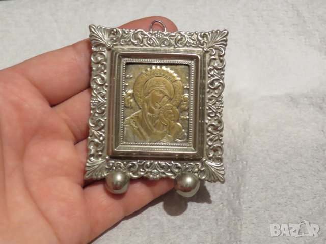Старинна Панагия медальон Дева Мария, богородица с младенеца внос Израел, Йерусалим, снимка 2 - Антикварни и старинни предмети - 29306589