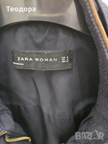 Тъмносиньо късо яке Zara, снимка 3 - Якета - 56245130