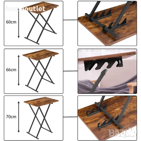 ПРОМОЦИЯ Компактна сгъваема маса с регулируема височина BF16BZ01, снимка 4 - Маси - 50780586