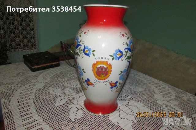 Уникална ваза на 40 години, снимка 3 - Вази - 39436148