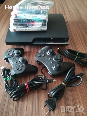 PS3 slim 320GB + 2 контролера + 5 игри , снимка 1 - PlayStation конзоли - 44354036