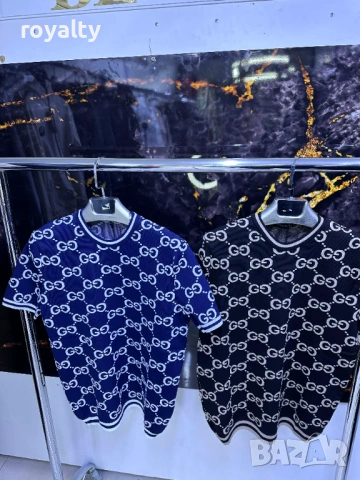 Gucci Мъжка Нова Тениска Два Цвята Реални Снимки 