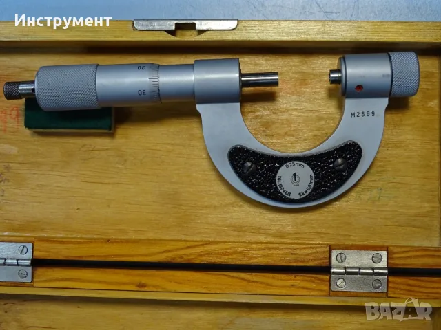 Микрометричен резбомер DDR Suhl M Thread Мicrometer 0-25mm 0.01mm, снимка 5 - Други инструменти - 55751533