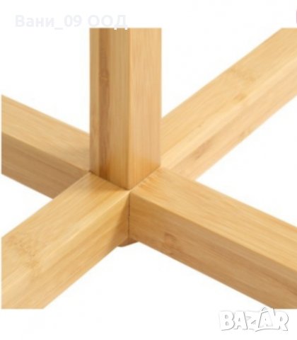 Бамбукова закачалка за якета и палта, снимка 2 - Закачалки - 37890110