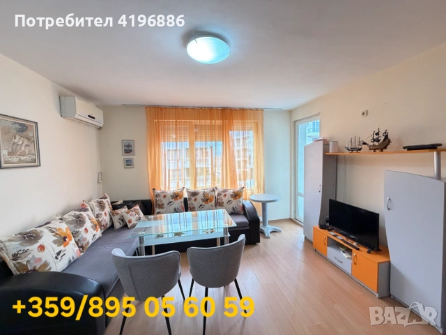 Без Такса! Битов Ток! Уютен Двустаен Апартамент в кв. Черно Море 2, град Несебър, снимка 3 - Апартаменти - 46874368