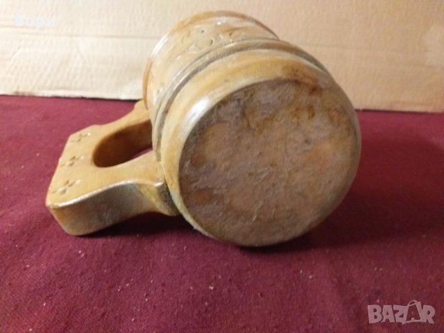 Стара дървена халба за бира, снимка 4 - Чаши - 34521773
