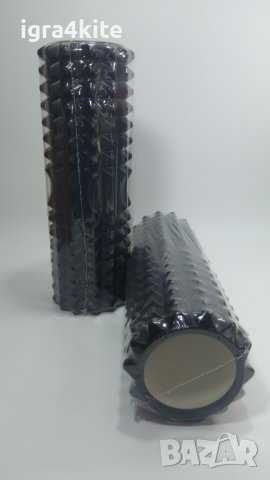 Големи Черни Фоумролер (таралеж) два размера 45x14 Foam roller, снимка 3 - Фитнес уреди - 40769251
