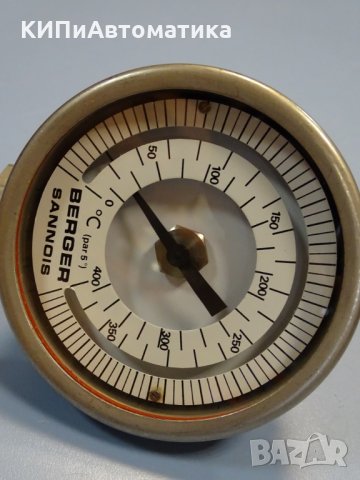 биметален термометър Berger Sannois TV ф115mm, 0/+400°C, 0/+160°C, L-50-175mm, снимка 7 - Резервни части за машини - 35180823