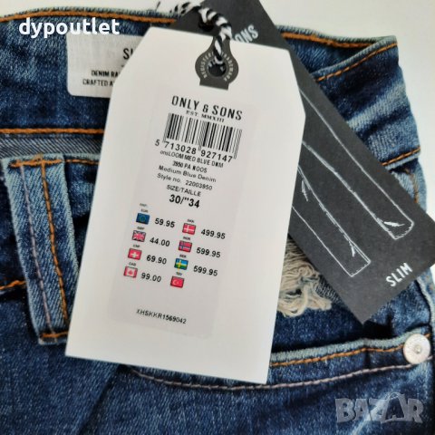 Only & Sons - Дънки, Slim, размери - W28/"32; 29/"34; W30/"32,34; W31/"32; W 32/ "32,34 и W33/"32.  , снимка 6 - Дънки - 39670442