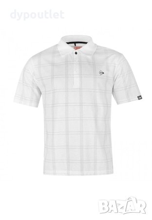 Dunlop Check Polo - Мъжка спортна тениска с яка, размер XS.