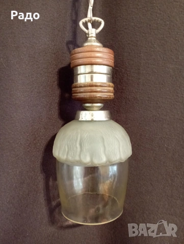 Два полилея със стъклени абажури, снимка 3 - Полилеи - 54235320