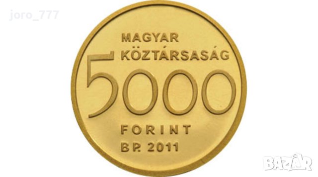 5000 форинта златна монета "Адам Кларк" 2011, снимка 2 - Нумизматика и бонистика - 42274973