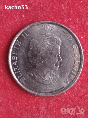 25 цента 2006 г. Канада., снимка 2 - Нумизматика и бонистика - 53876152