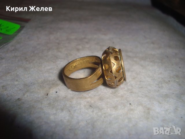 СТАРИНЕН МЕСИНГОВ РЪЧНО МАЙСТОРСКИ ИЗРАБОТЕН ПРЪСТЕН от ДИНАР РЯДЪК за КОЛЕКЦИЯ 26724, снимка 6 - Антикварни и старинни предмети - 36771603