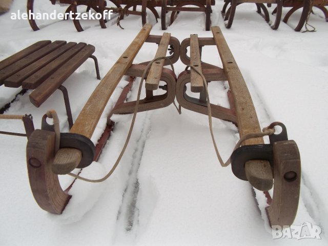 Дървена шейна шейни ретро, снимка 11 - Зимни спортове - 31068789