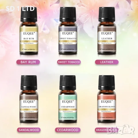 Етерични масла Euqee Men's Pubs 6 х 10 мл мъжки аромати ароматерапия за Дифузери козметика сапуни, снимка 4 - Други - 51350892