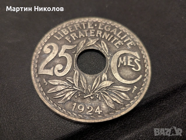 Модел / плакет или дизайн за монета 25 centimes 1924 Франция