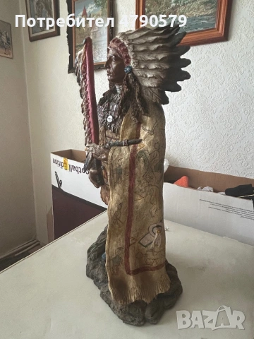 Скулптури на индианци за декорация, снимка 6 - Декорация за дома - 54127551